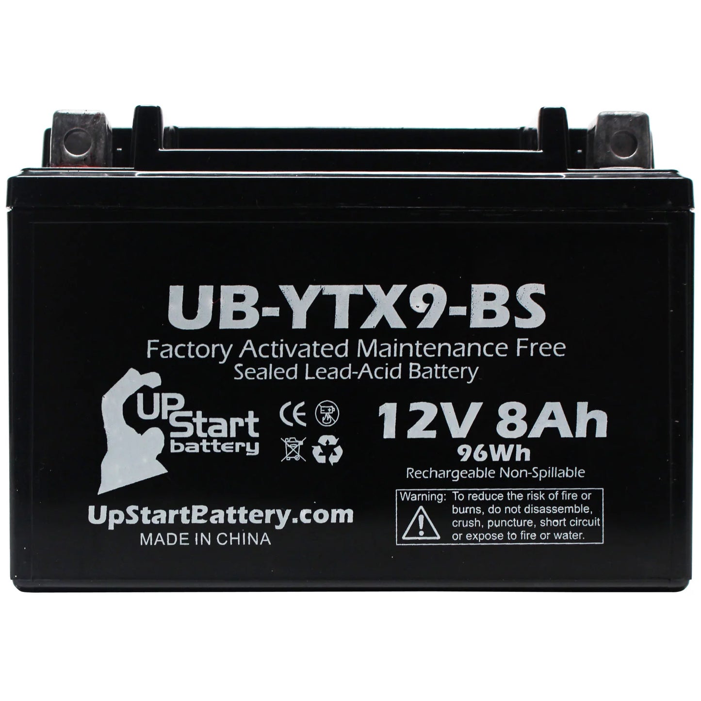 5-Pack UpStart Battery Replacement for 1999 Suzuki GSX-R600 600CC Factory Activated, Maintenance Free, Motorcycle Battery - 12V, 8Ah, UB-YTX9-BS