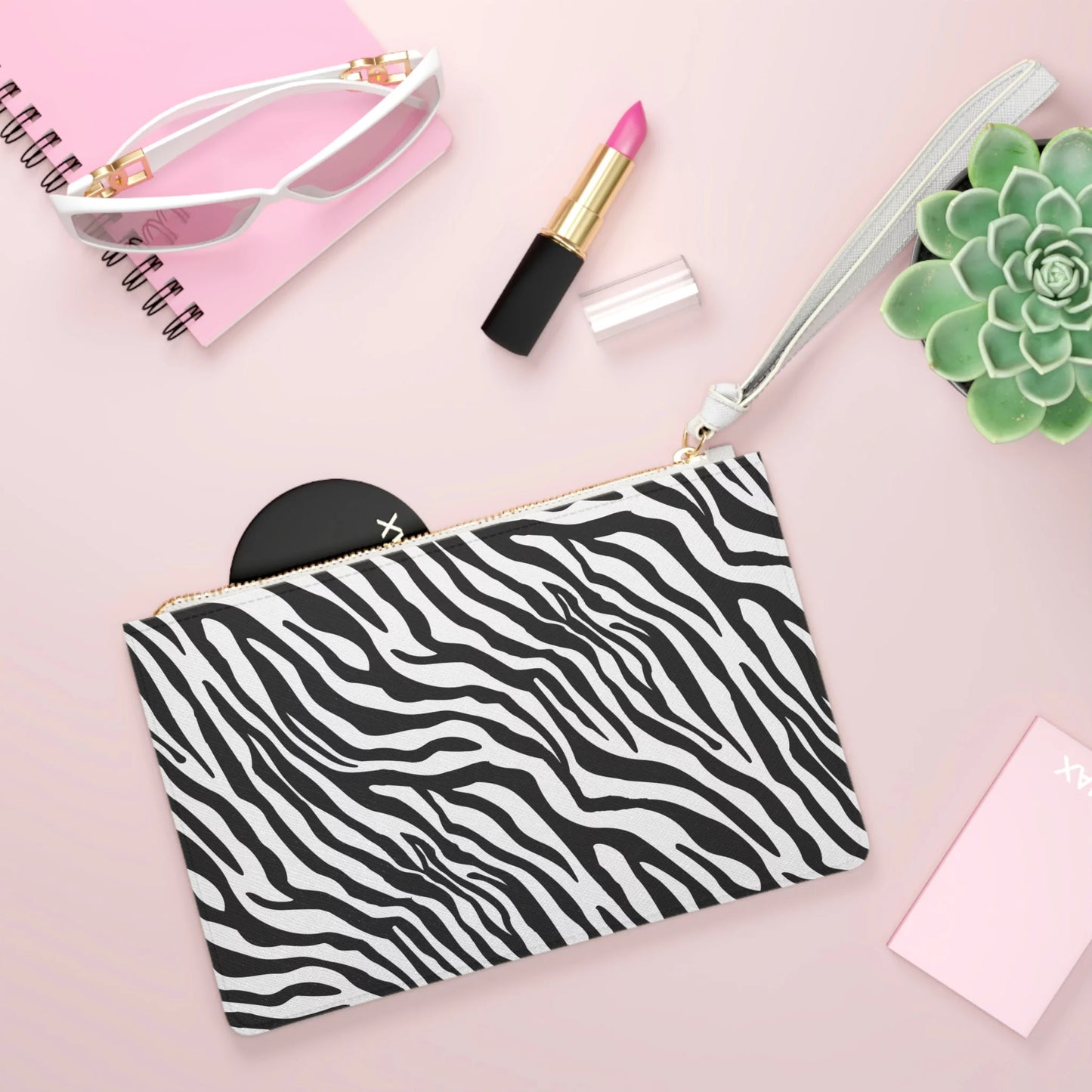 Zebra Print Clutch Bag