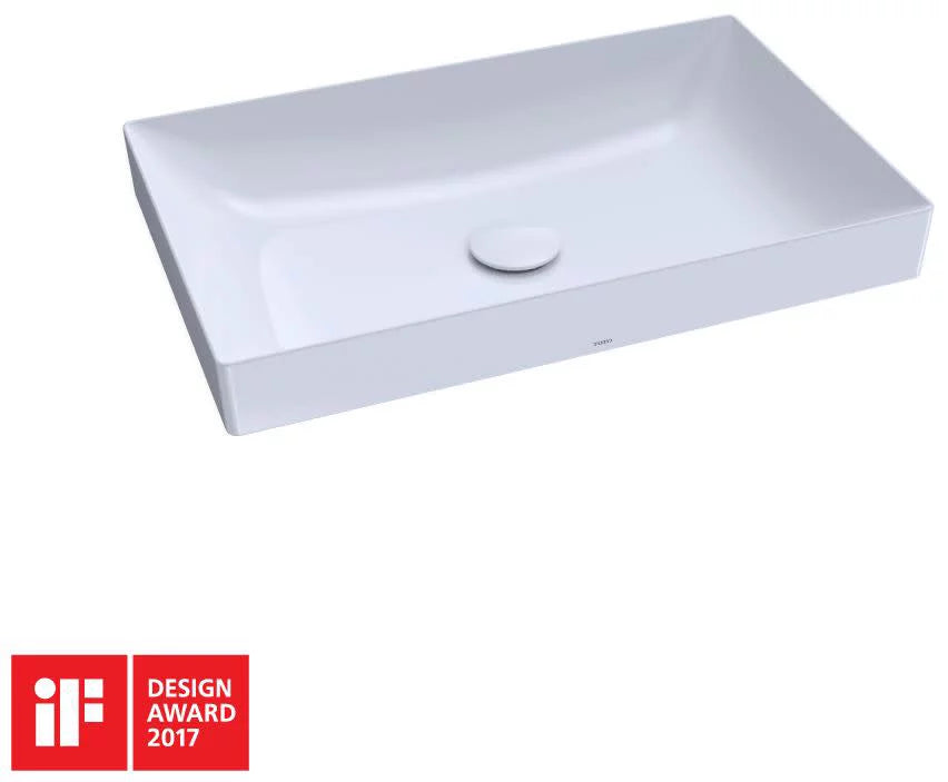 TOTO® Kiwami® Rectangular 23" Vessel Bathroom Sink with CEFIONTECT, Cotton White - LT476GR#01