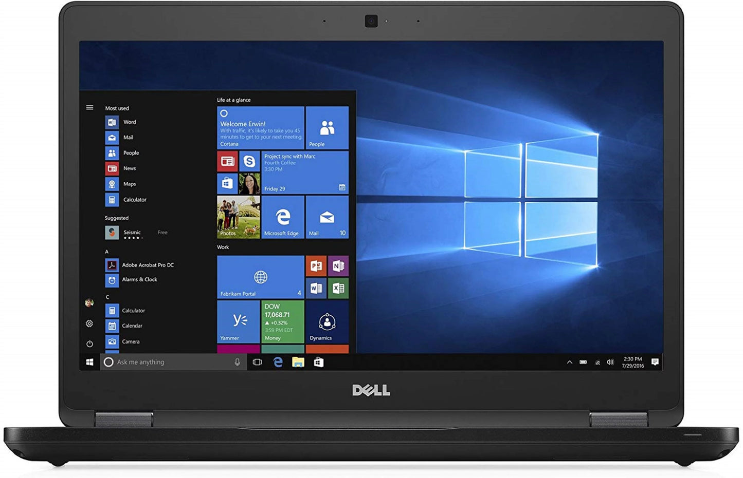 Used Dell Dell 5480 Laptop Intel i5 Dual Core Gen 6 8GB RAM 256GB SSD Windows 10 Professional 64 Bit