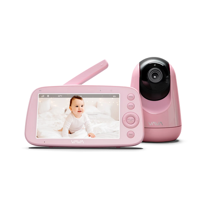 VAVA Video Baby Monitor, 5" 720P Handheld Screen and 2-Way Audio, Infrared Night Vision, Pink