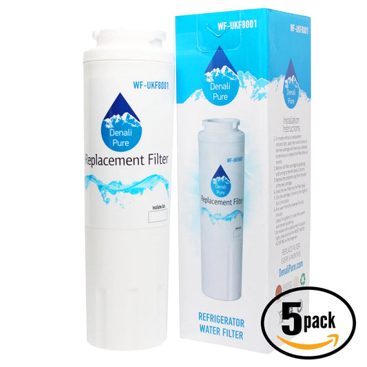 5-Pack Replacement for Whirlpool GI0FSAXVA Refrigerator Water Filter - Compatible with Whirlpool 4396395 Fridge Water Filter Cartridge - Denali Pure Brand