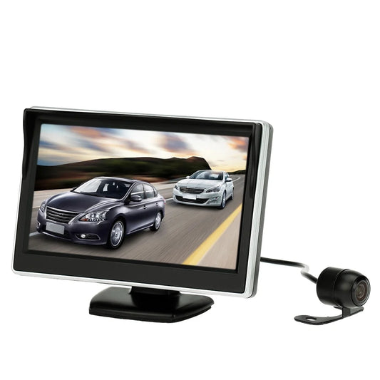 CACAGOO 5 Inch TFT LCD Display Monitor Car Rear View Backup Reverse System + HD Parking Camera