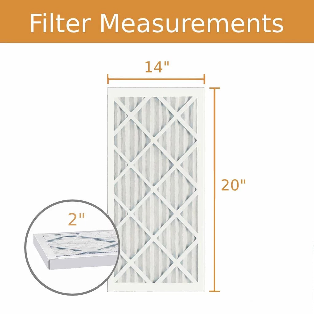 14x20x2 Key Pleat Purolator Air Filter - MERV 8 (6 Pack)