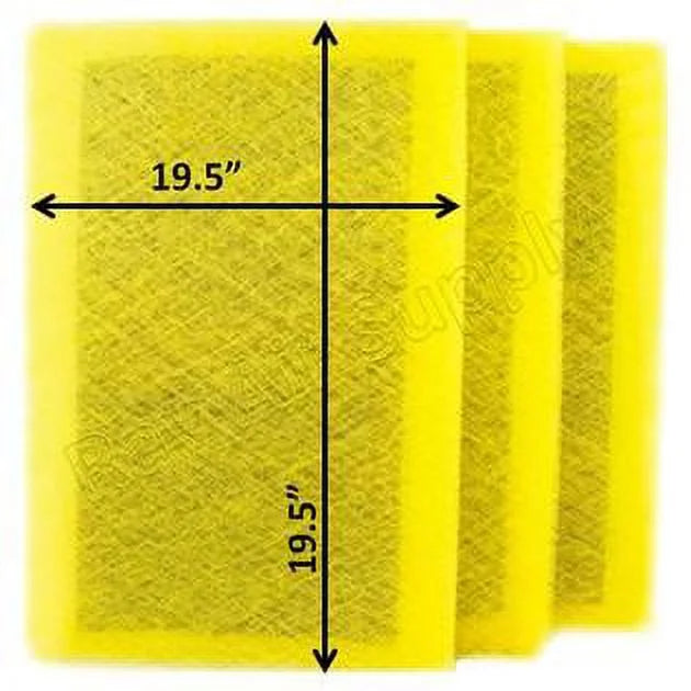 RAYAIR SUPPLY 21x22 Replacement Filter Pads Compatible with MicroPower Guard Air Cleaner 21x22 Refills (3 Pack)