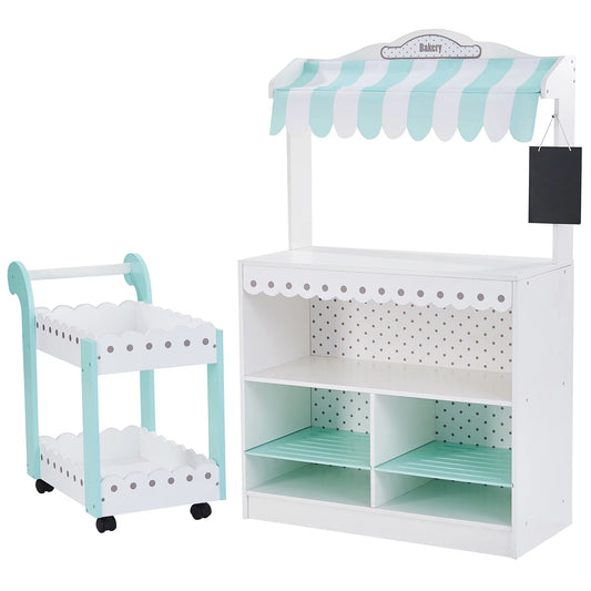 Teamson Kids My Dream Bakery Shop and Pastry Cart Wooden Play Set