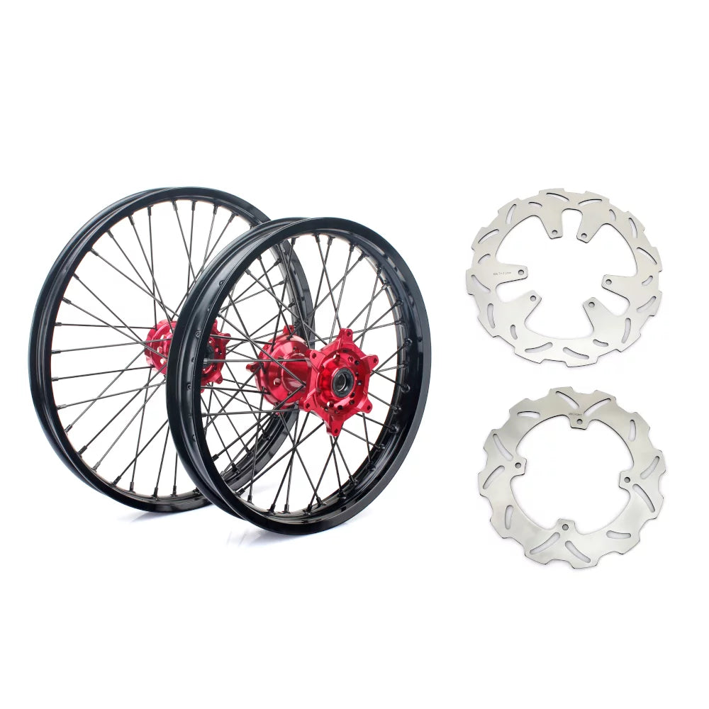 21" 18" MX Tires Rims Rotors for Honda CRF 250 450 R CRF250R CRF450R 15-21