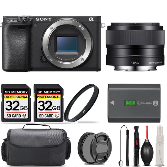 Sony a6400 Mirrorless Camera + 35mm f/1.8 OSS Lens + UV Filter + 64GB + Handbag And More!