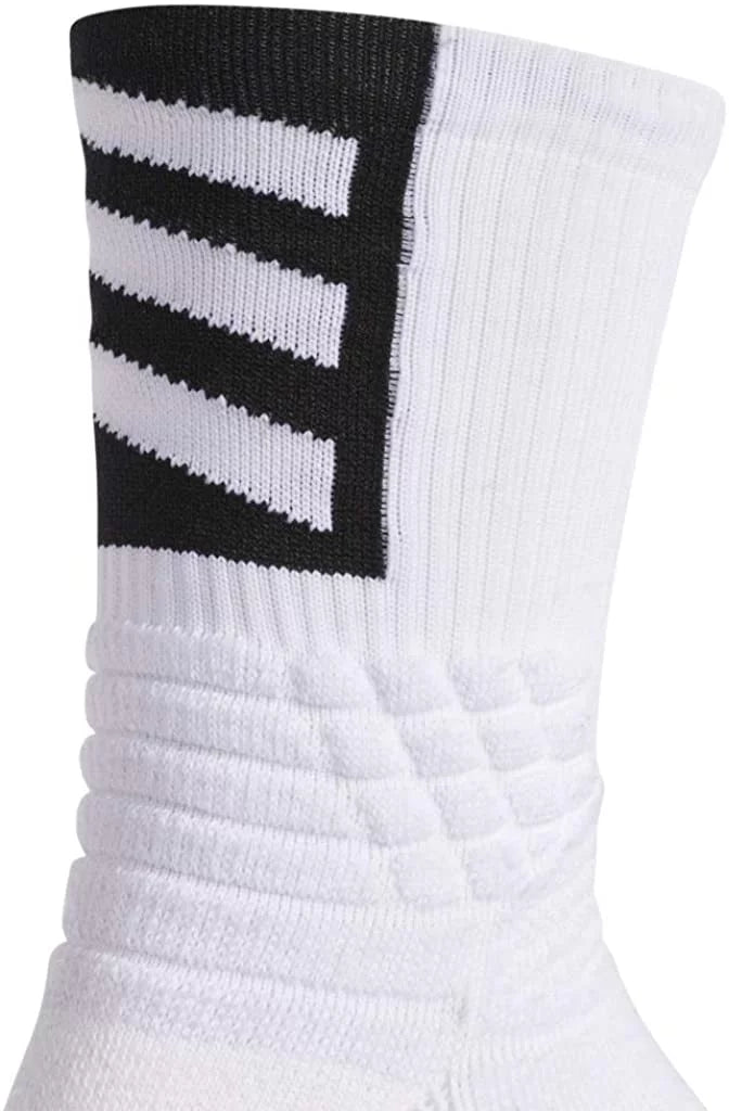 adidas Unisex-Adult Creator 365 Basketball Crew Socks (1-Pair) X-Large White/Black