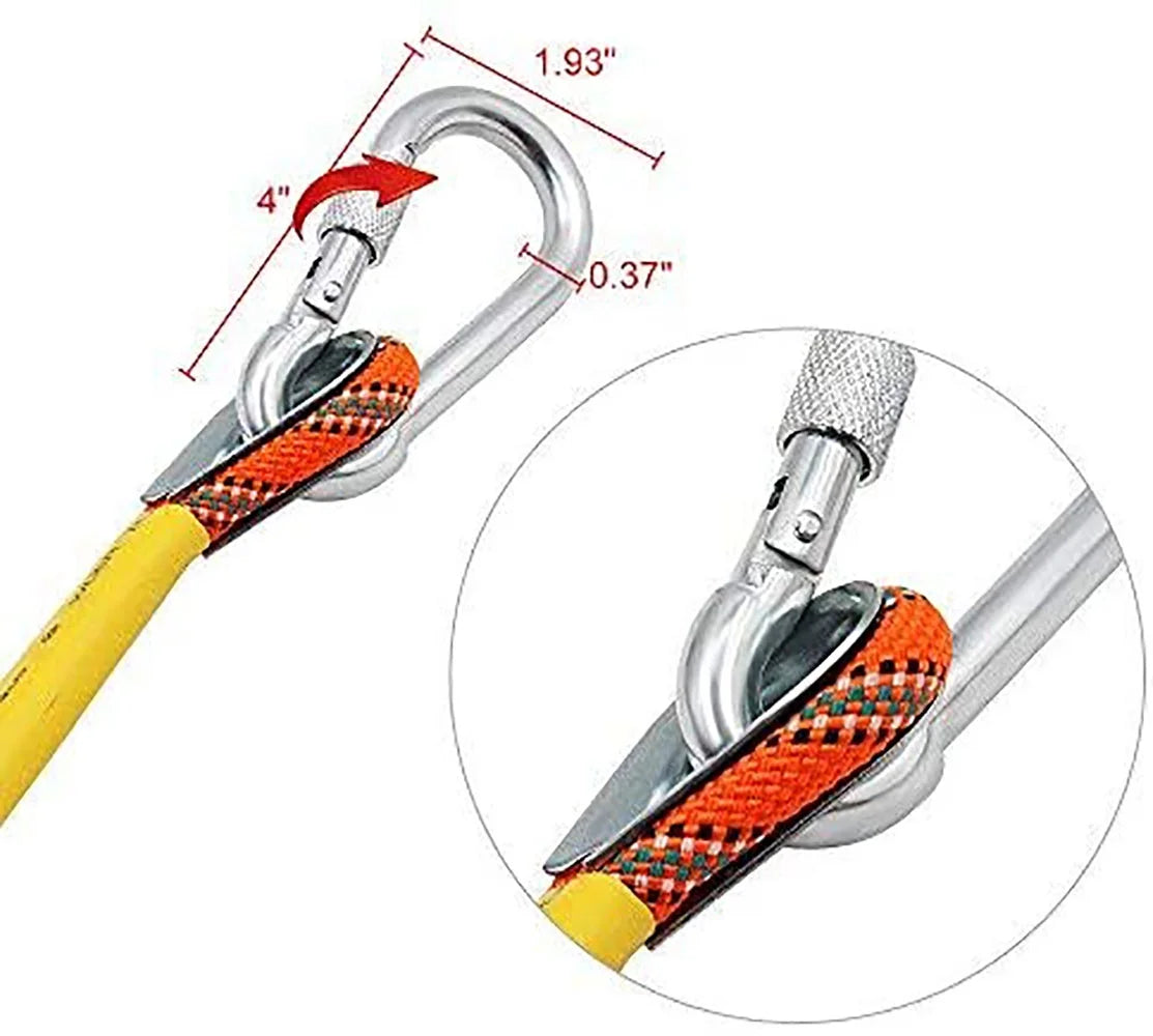 X XBEN Outdoor Climbing Rope 50M(160ft) Static Rock Climbing Rope for Escape Rope Ice Climbing Equipment Fire Rescue Parachute