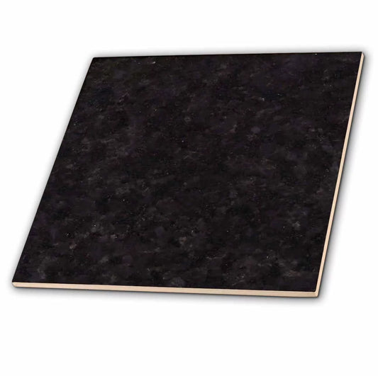 3dRose Black Pearl granite print - Ceramic Tile, 6-inch