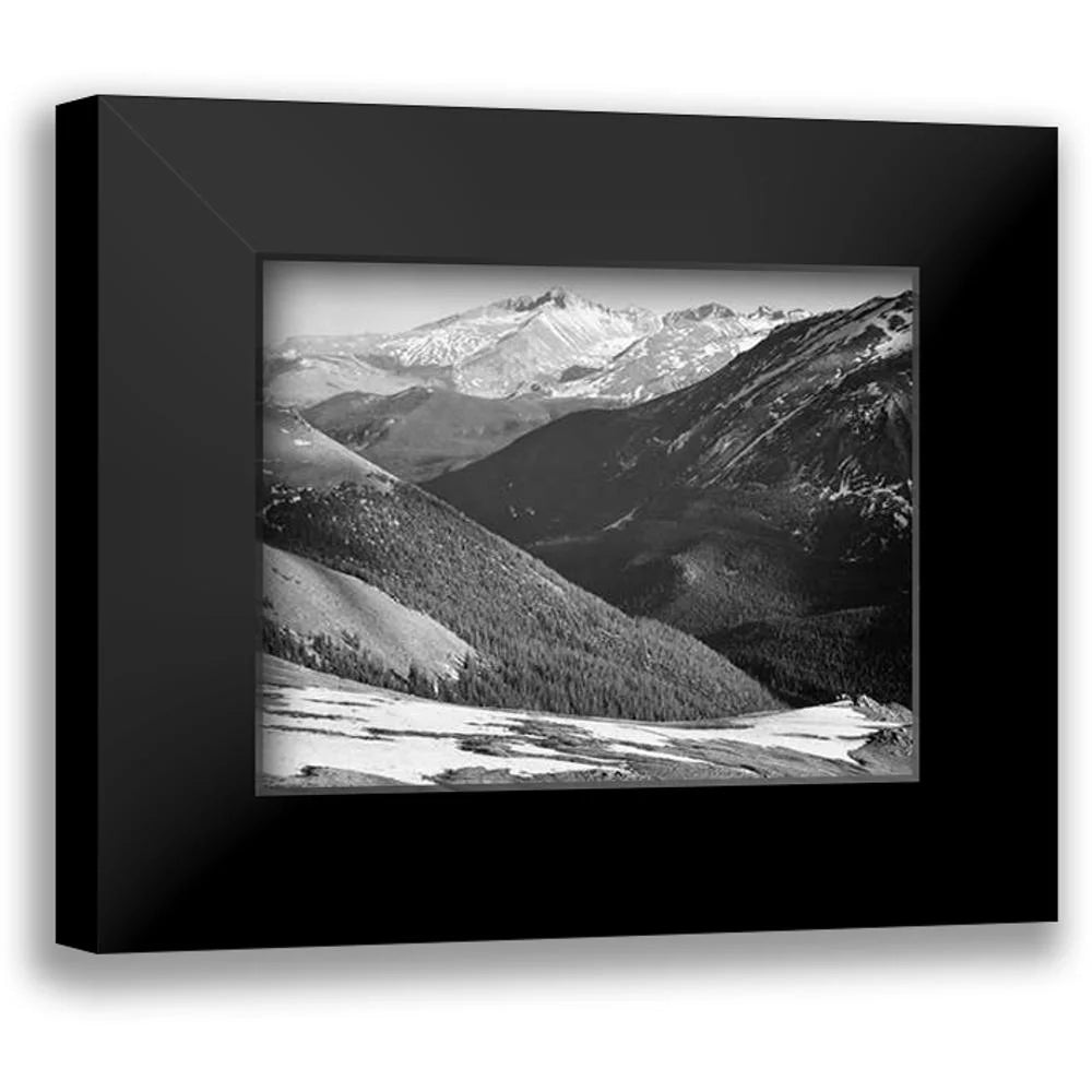 Adams, Ansel 14x12 Black Modern Framed Museum Art Print Titled - Longs Peak in Rocky Mountain National Park, Colorado, ca. 1941-1942