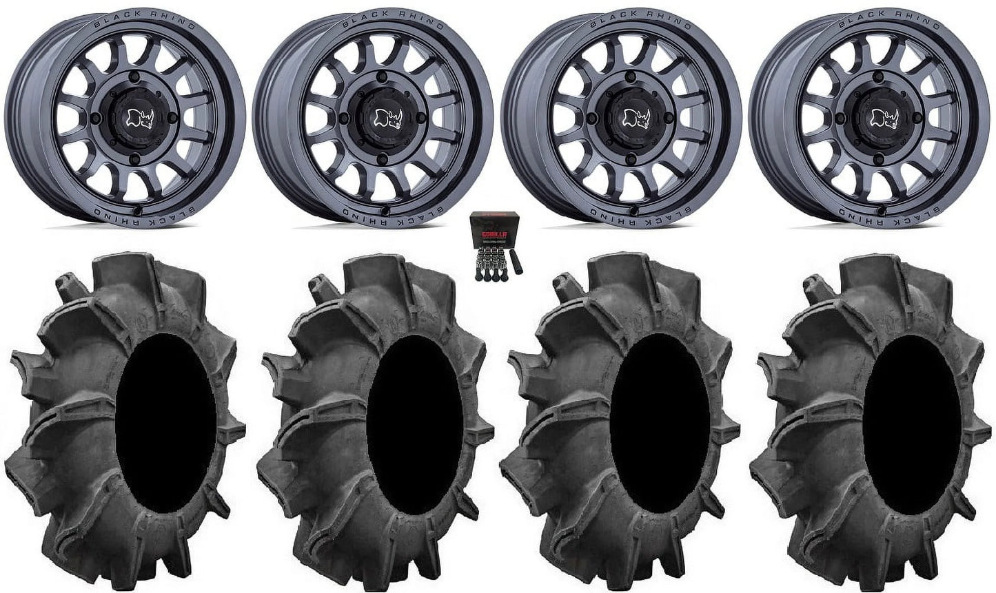 Black Rhino Rapid 14" Wheels Gm 34" Assassinator Tires Sportsman RZR Ranger