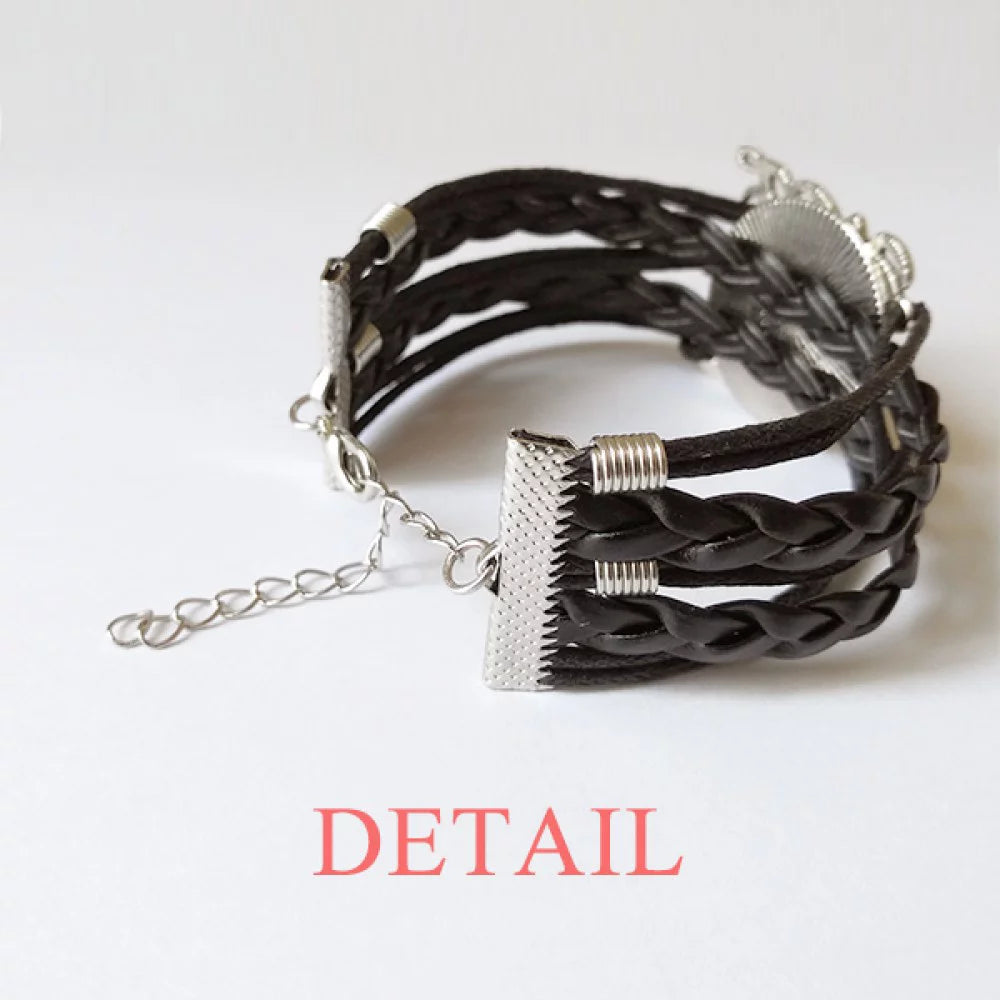 Spring Liberty White House USA Graffiti Bracelet Love Accessory Twisted Leather Knitting Rope Wristband