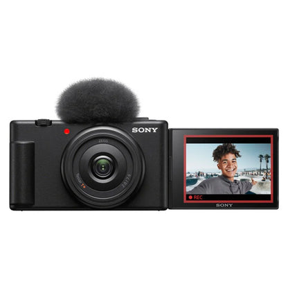 Sony ZV-1F Vlogging Camera (Black) with SanDisk 128GB Memory Card + ZeeTech Accessory Bundle