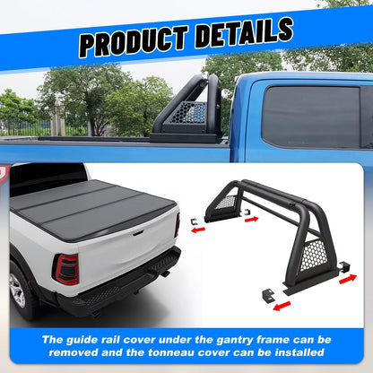 Adjustable Truck Roll Sport Bar Chase Rack Bed Bar For 2000-2021 Toyota Tundra