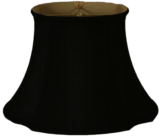 Royal Designs 17" Oval Inverted Corner Lamp Shade Black