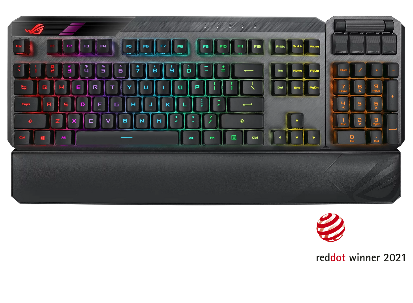 ASUS MA02 ROG Claymore II Wireless Modular Gaming Mechanical Keyboard with ROG RX Blue Switches, detachable numpad & wrist rest