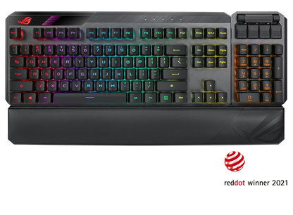 ASUS MA02 ROG Claymore II Wireless Modular Gaming Mechanical Keyboard with ROG RX Blue Switches, detachable numpad & wrist rest