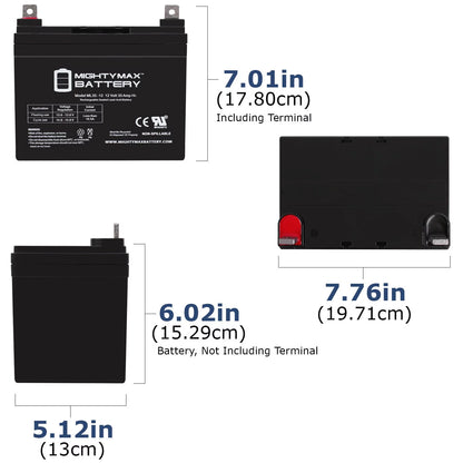 12V 35AH Battery For Pride Mobility Jet 3 Powerchair - 4 Pack