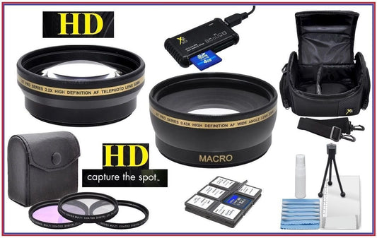 Super Saving Pro Hi Def Accessory Package For Canon VIXIA HF R80 R82 R800