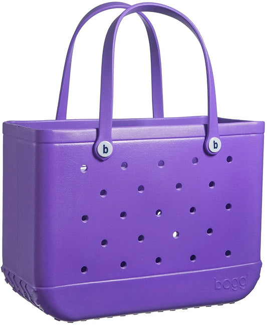 Rubber Beach Bag EVA Perforated Waterproof Sandproof Durable Open Silicone Tote Bag for Outdoor Beach Pool Sports,Purple