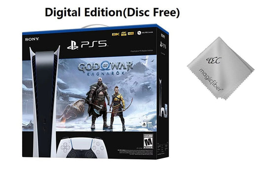 TEC New Sony PlayStation_PS5 Video Game Console (Digital Edition) with God of War (GOW) Ragnarök Bundle -PlayStation - 5