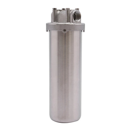 Water Filter Housing For 10" Cartridges 3/4" Npt 304 Stainless Steel Heavy Duty