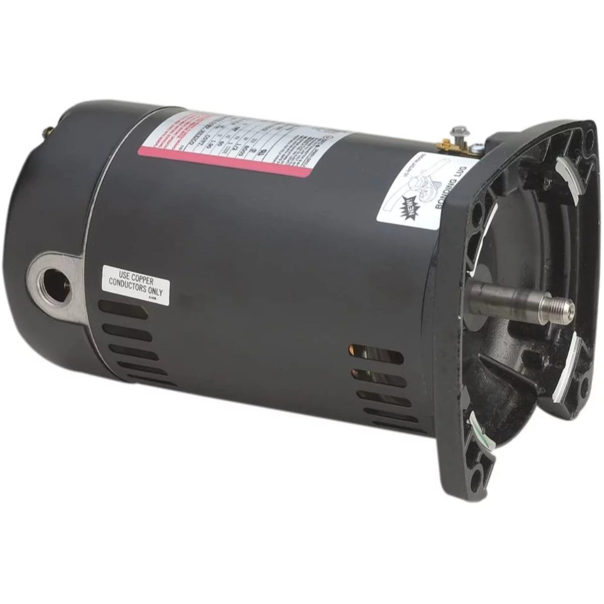 The Pool Supply Shop 0.75 HP Square Flange Threaded Shaft Horizontal Pool Pump Motor, 1.27 SF