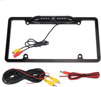 Backup Camera Rearview License Plate Frame for JVC KWV100 KW-V100 Black