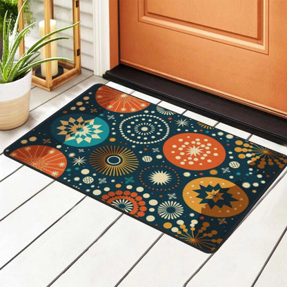 XMXY Abstract Squares Background Area Rugs Doormat Outdoor Entrance, Facecloth Non-slip Floor Mat Rug for Living Room Kitchen Sink Area Indoor,36"x24"