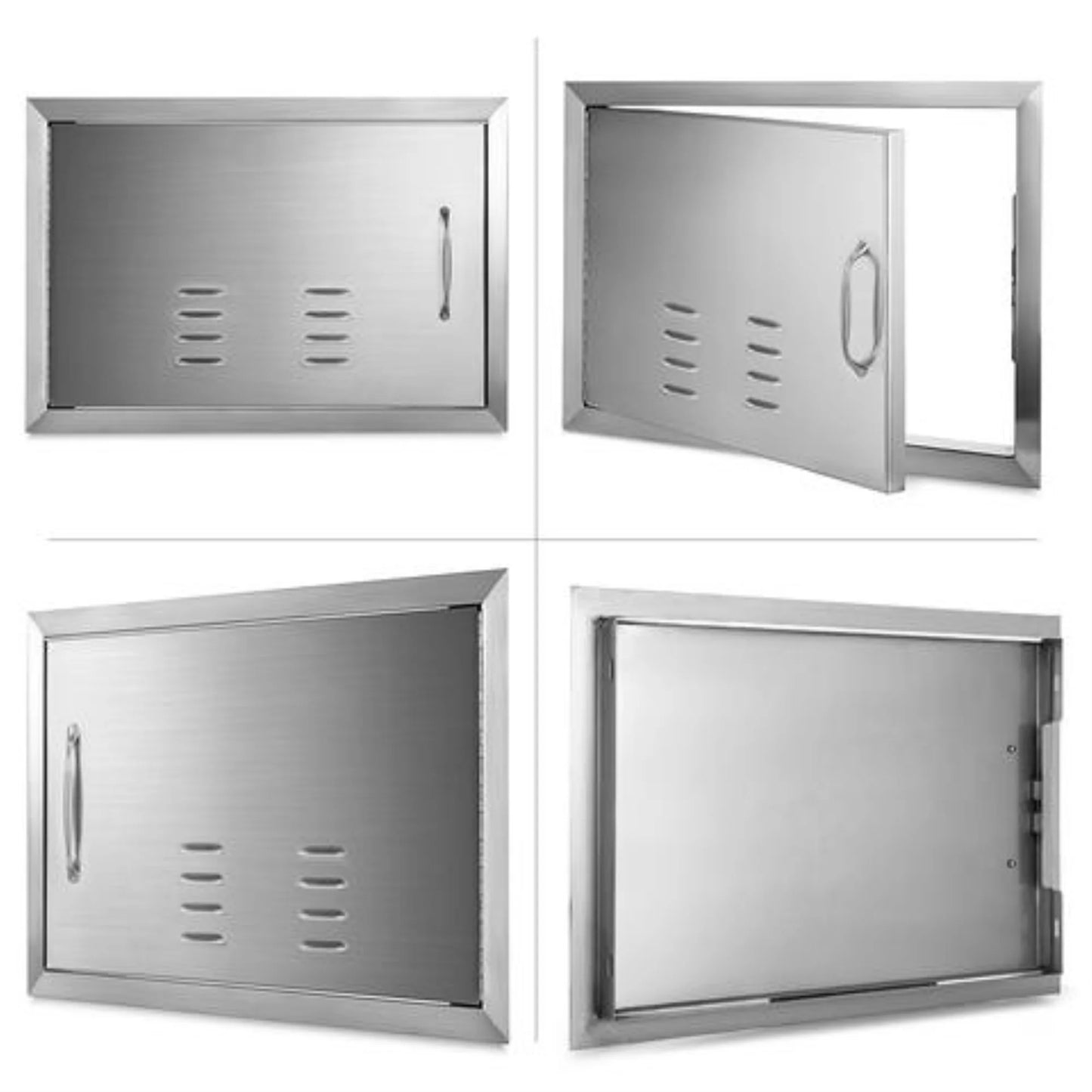 Vevor 24 x 17 in. Horizontal Island BBQ Access Door with Vents Stainless Steel Single Access