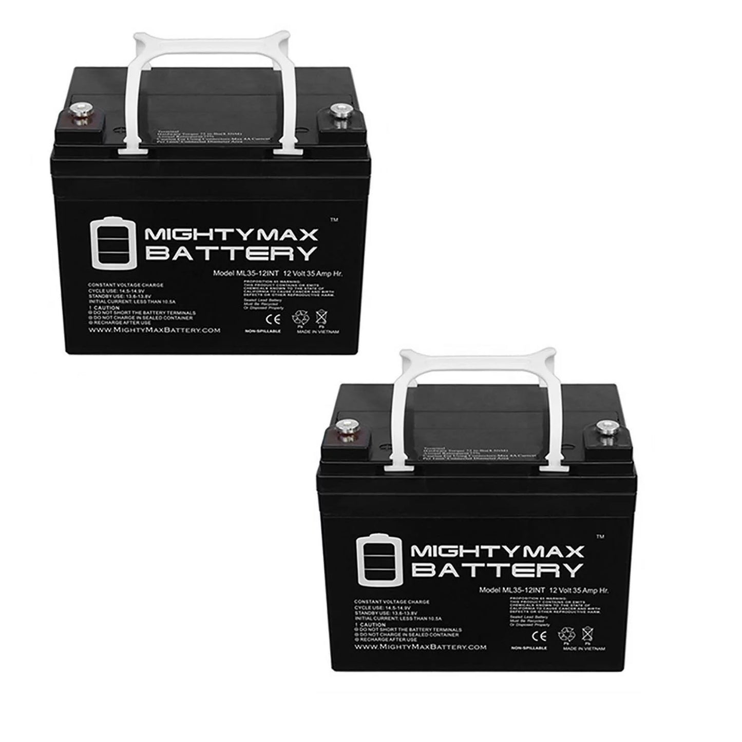 12V 35AH SLA INT Battery Replacement for Generac OD4575 - 2 Pack