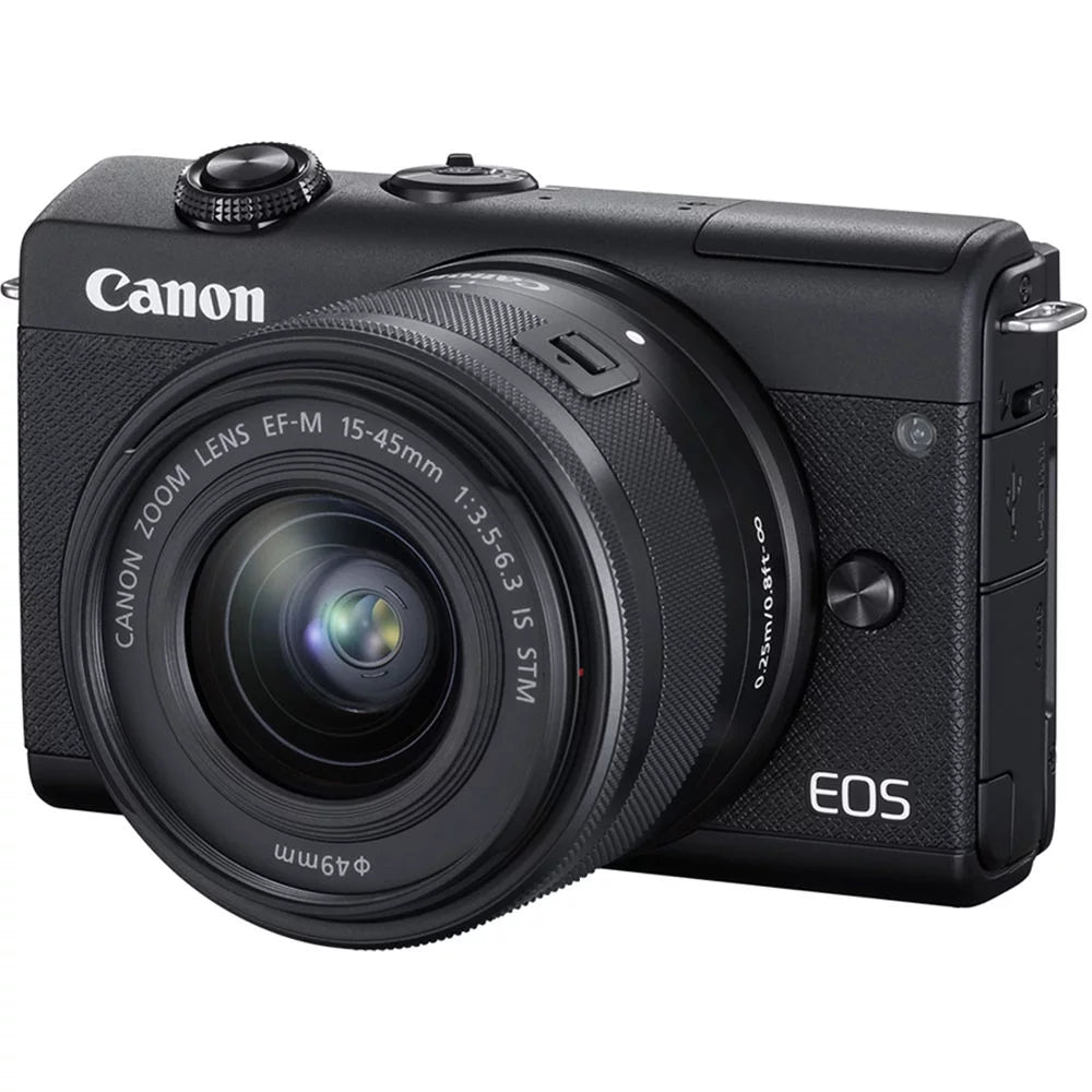 Canon EOS M200 Mirrorless Digital Camera with 15-45mm Lens (3699C009) + More