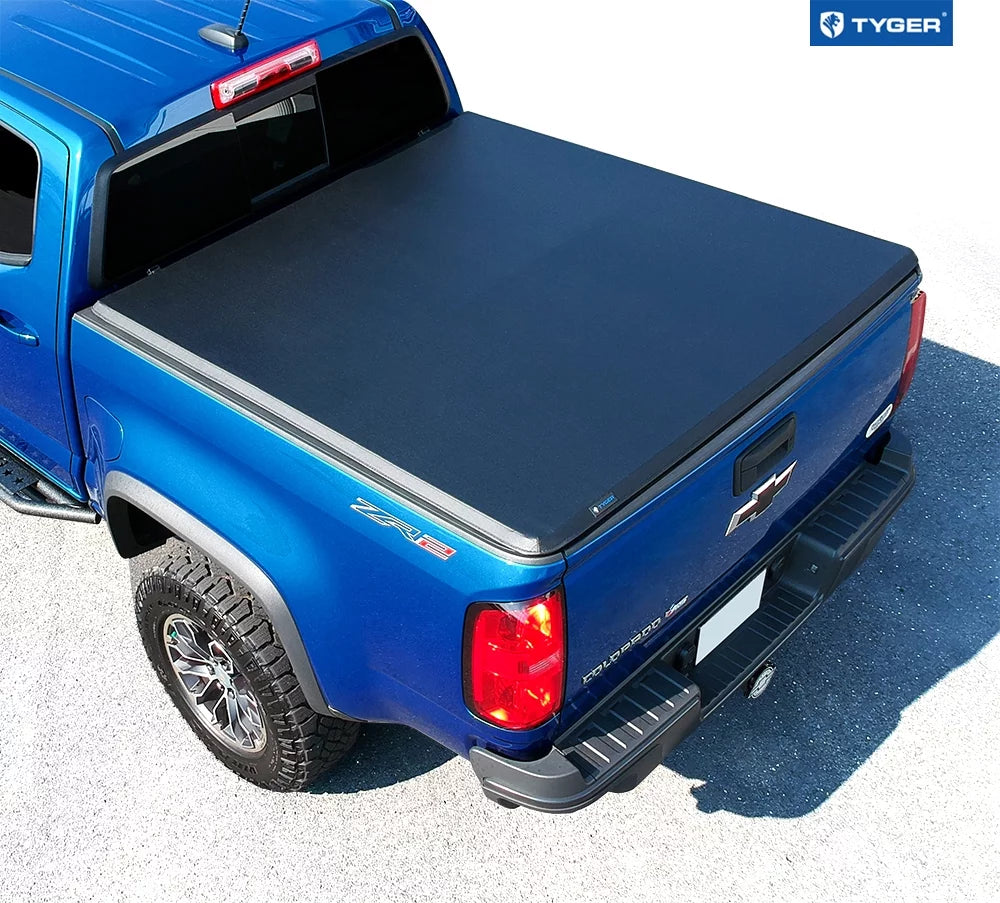 Tyger Auto T3 Soft Tri-fold Truck Bed Tonneau Cover Compatible with 2015-2023 Chevy Colorado / GMC Canyon | 5'2" Bed | TG-BC3C1039 | Vinyl