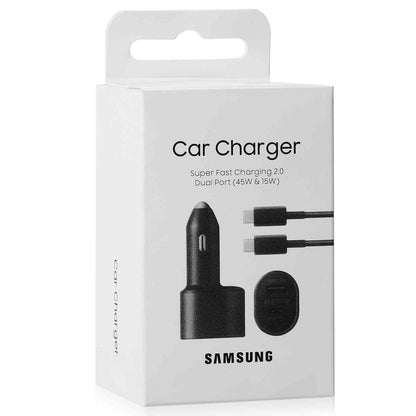 Super Fast Dual Car Charger Usb (45W+15W) Two Ports EP-L5300 Black for Lenovo Legion Y700 (2023)