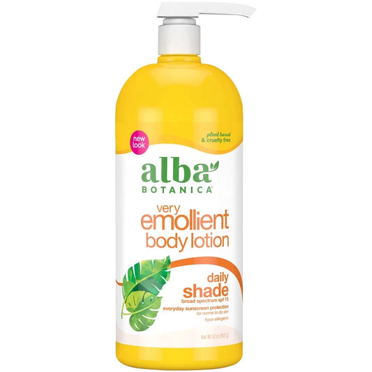 Alba Botanica Very Emollient Body Lotion Daily Shade SPF 15 -- 32 fl oz