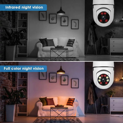 SPBPQY Light Bulb Camera, 2 Pack Security Camera 1080p, 360 Surveillance Camera (2.4GHz WiFi)