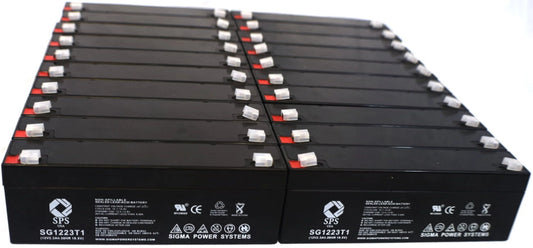 SPS Brand 12V 2.3 Ah Replacement Battery (SG1223T1) for Medical Research Labs ST500 (20 Pack)