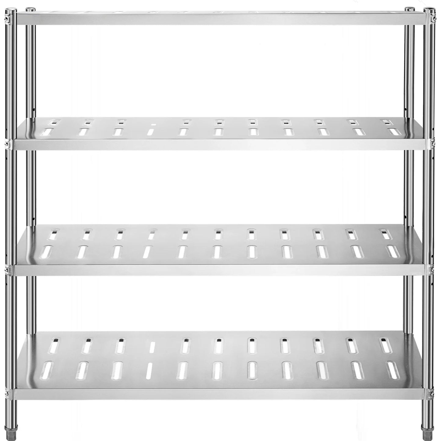 BENTISM Garage Shelf Heavy Duty Shelving 4-Tier 59.1x17.7x61in Stainless Steel