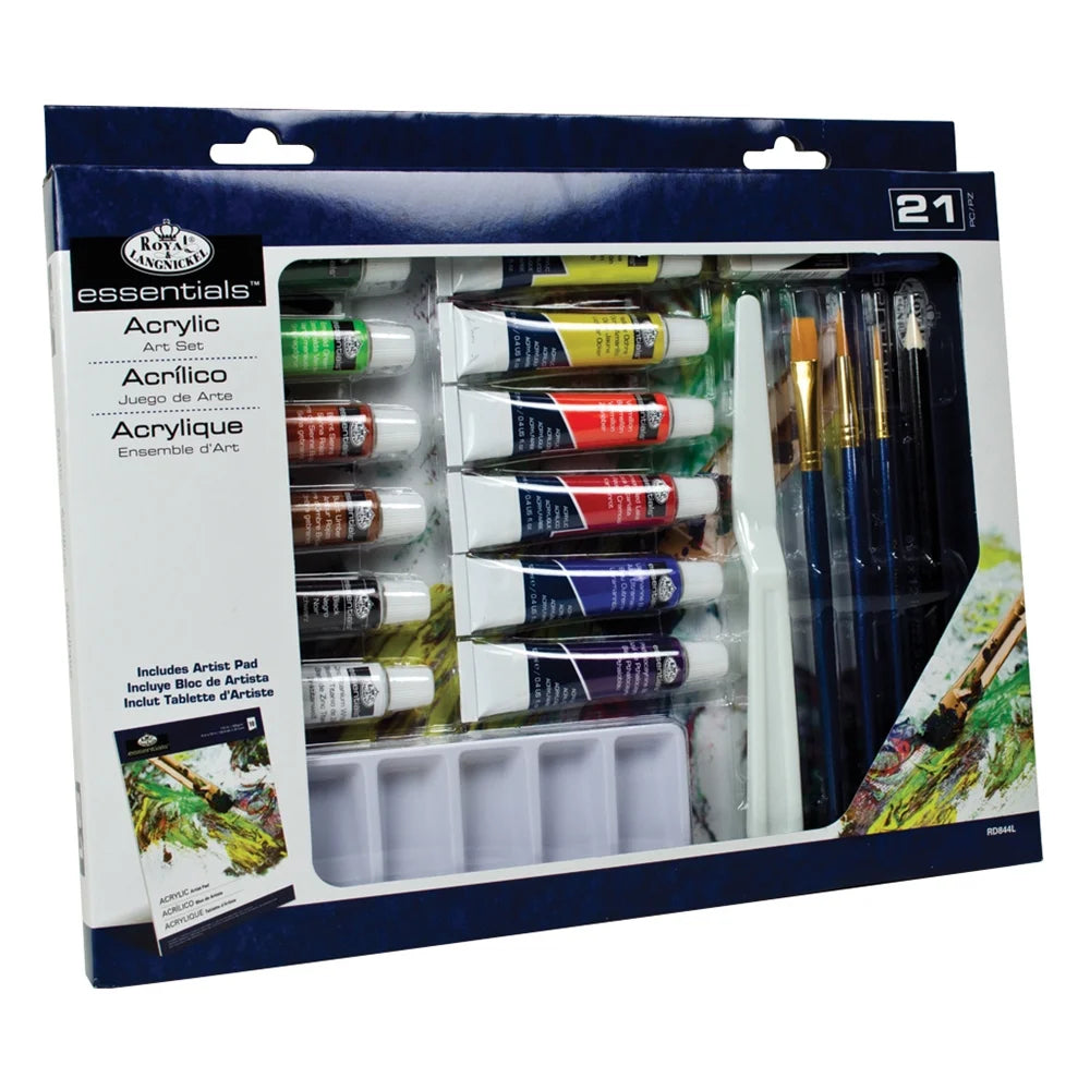 Royal & Langnickel Essentials 21 Piece Acrylic Painting Box Set