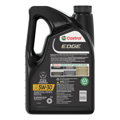 Castrol EDGE 5W-30 Advanced Full Synthetic Motor Oil, 5 Quarts