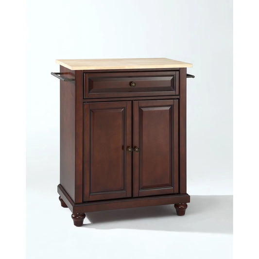 Crosley Furniture Crosley Cambridge Wood Top Portable Kitchen Island/Cart - 18"d x 31"w x 35"h