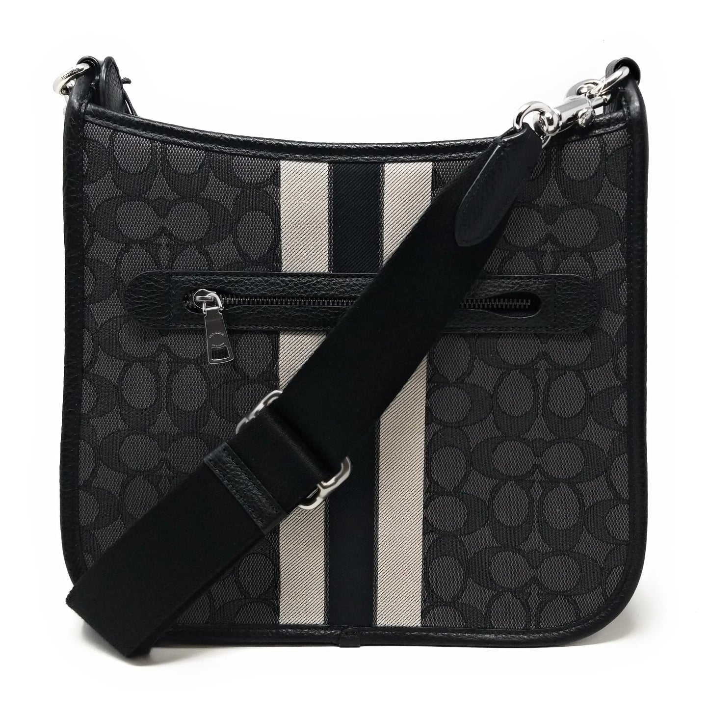 Coach Dempsey Black Patch File Crossbody Bag