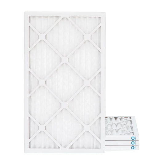 10x24x1 MERV 11 ( MPR 1000, FPR 7-8 ) Pleated 1" Air Filters for AC and Furnace. 4 PACK. Exact Size: 9-1/2 x 23-1/2 x 3/4