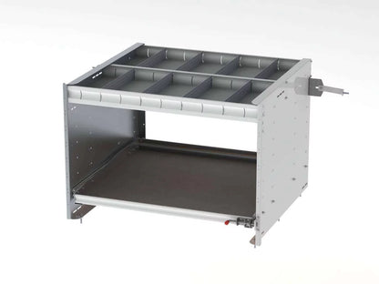 Axess Tray with 1 Shelf / 1 Drawer, Aluminum, 38"d x 45"w x 30"h, 5032-1