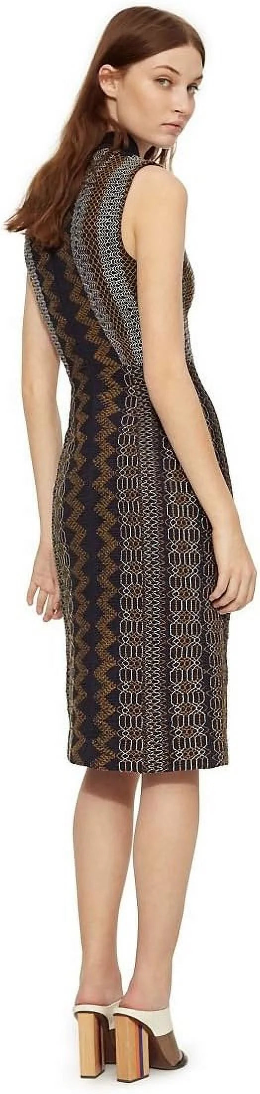 Tory Burch SMOCKED SILK V-NECK DRESS (4)