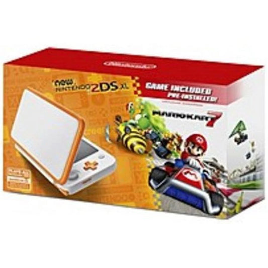 Restored Nintendo New 2DS XL Handheld Game Console Mario Kart 7 White + Orange JANSOAD1 (Refurbished)