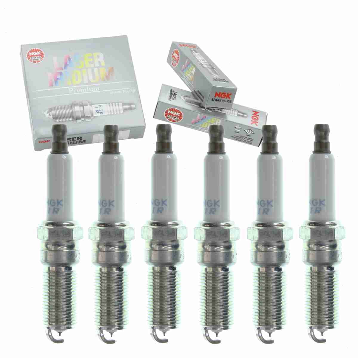 6 pc NGK 90117 Laser Iridium Spark Plugs for 12611882 12622561 19300872 41-107 41-109 4719 7004 8171 9299 9616 HR7NII33X HR8NPP302 ITV20TT Ignition Wire Secondary