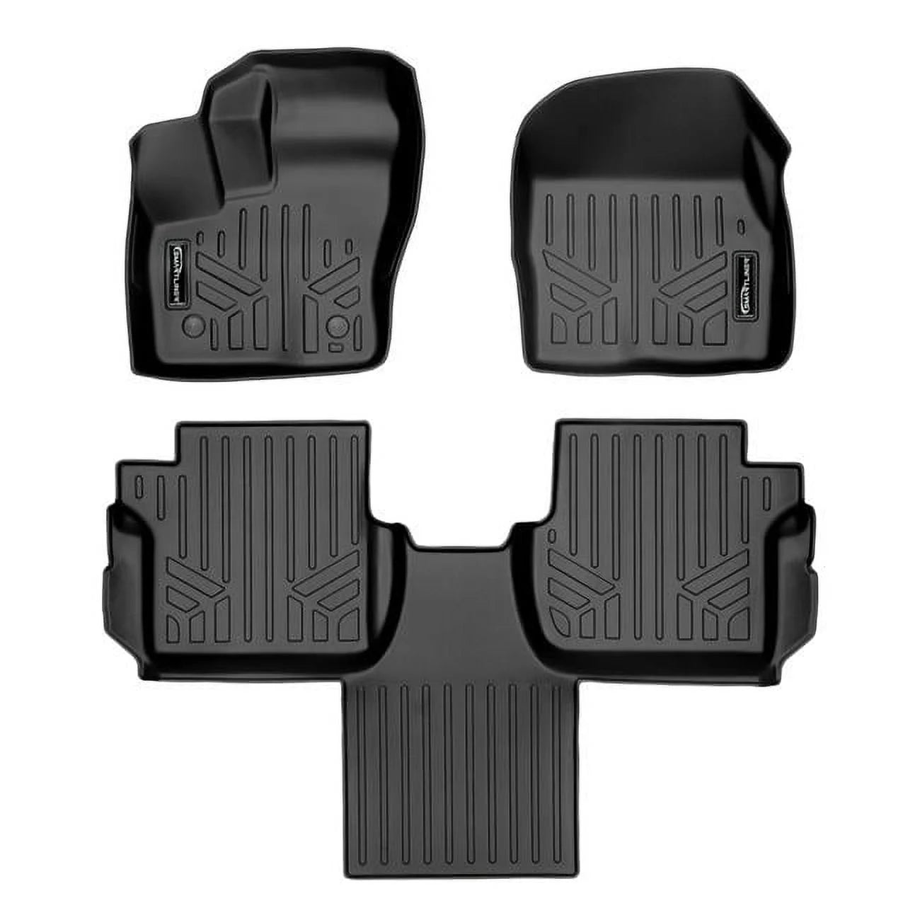 Smartliner SA0363-B0478 36 x 5 x 28 in. Floor Mats 2 Row Liner Set for 2014-2021 Ford Transit Connect, Black